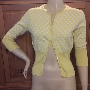 HWR Monogram Anthropologie Polka Dot Cardigan